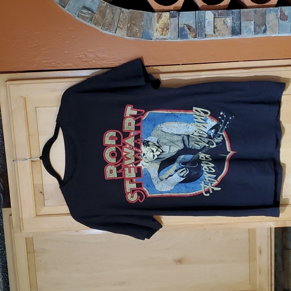 Other - Rod Stewart Forever Young Band Tee Rock n Roll Black Size Large VGUC Y2K